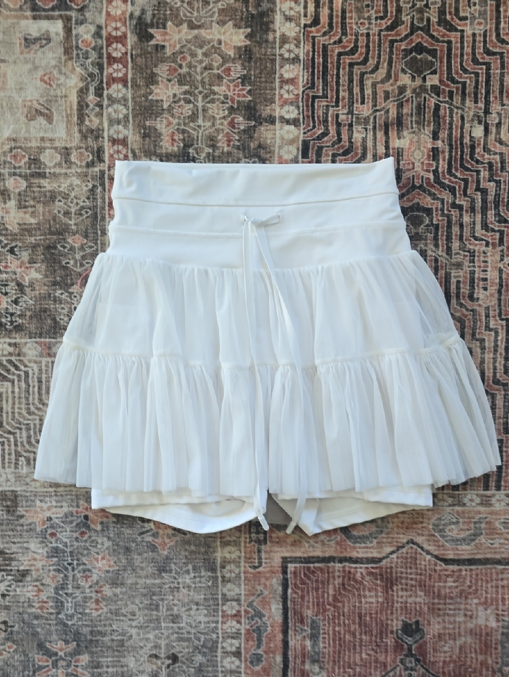 POPFLEX White Women's Activewear Shorts with Subtle Logo